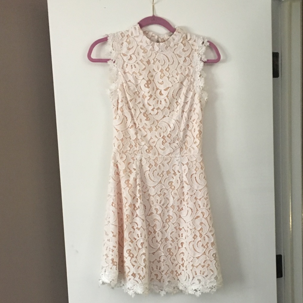 White lace formal dress